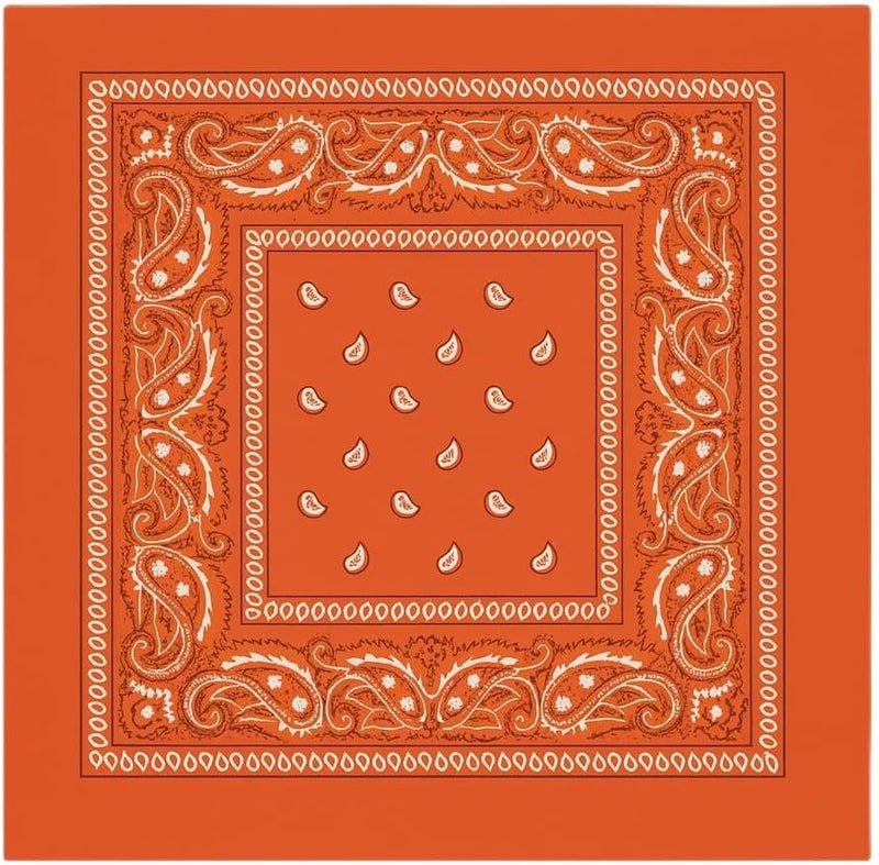3 Pack Paisley Bandanas – 100% Cotton Square 21x21 Head Wrap, Headband, Face Cover, Neck Scarf for Men & Women